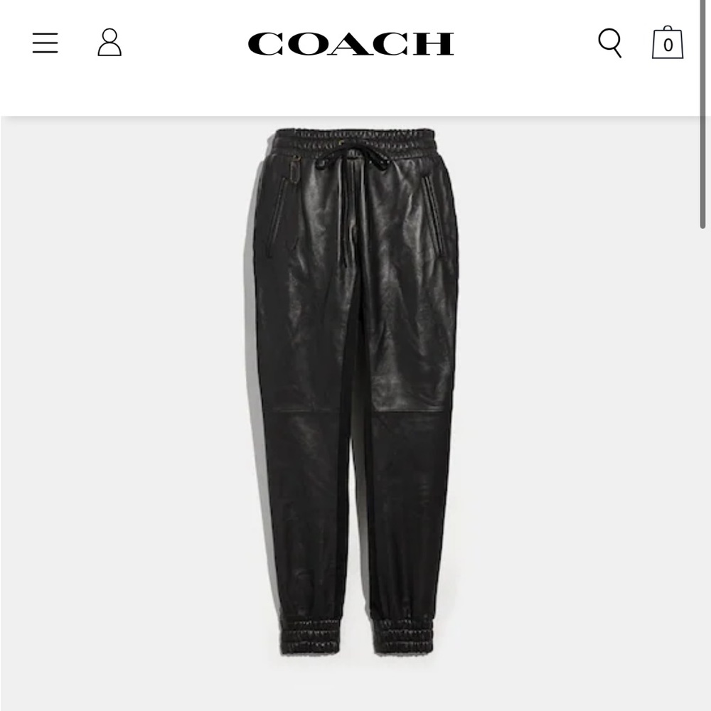 Coach Lamb Leather Joggers (sold out)